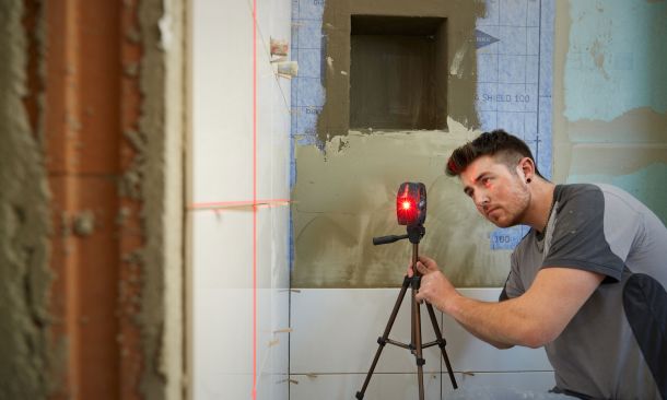 Vermessung für passgenau verlegte Fliesen